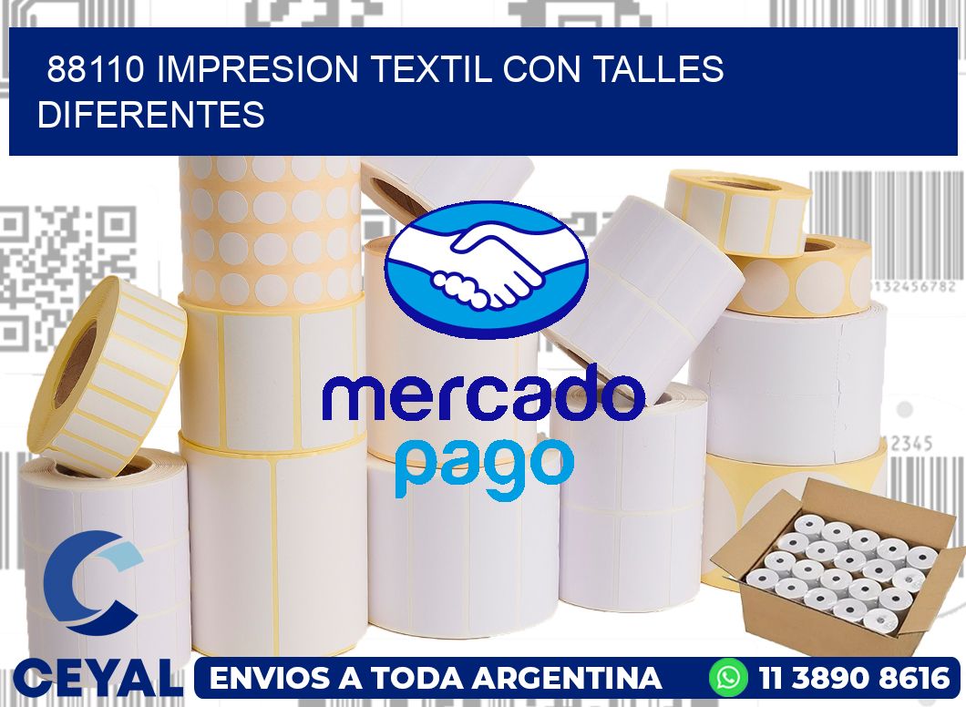 88110 IMPRESION TEXTIL CON TALLES DIFERENTES
