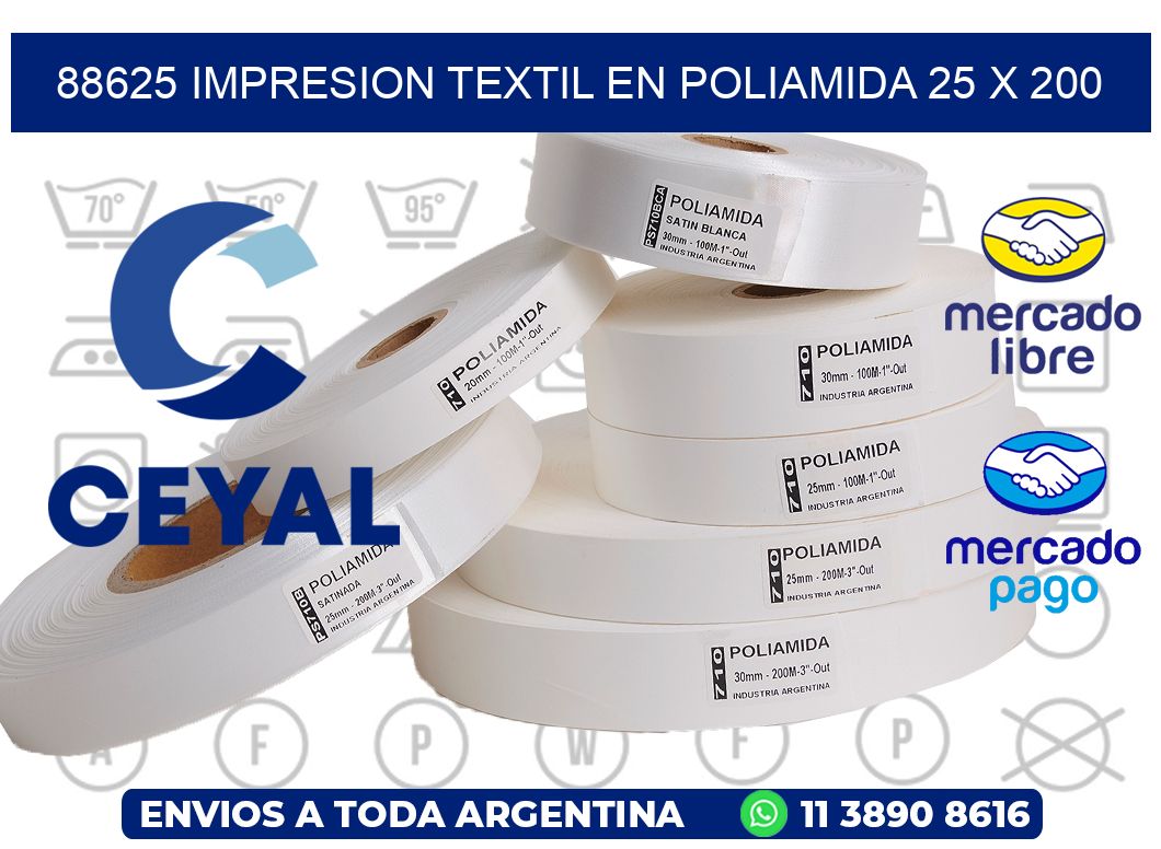 88625 IMPRESION TEXTIL EN POLIAMIDA 25 X 200