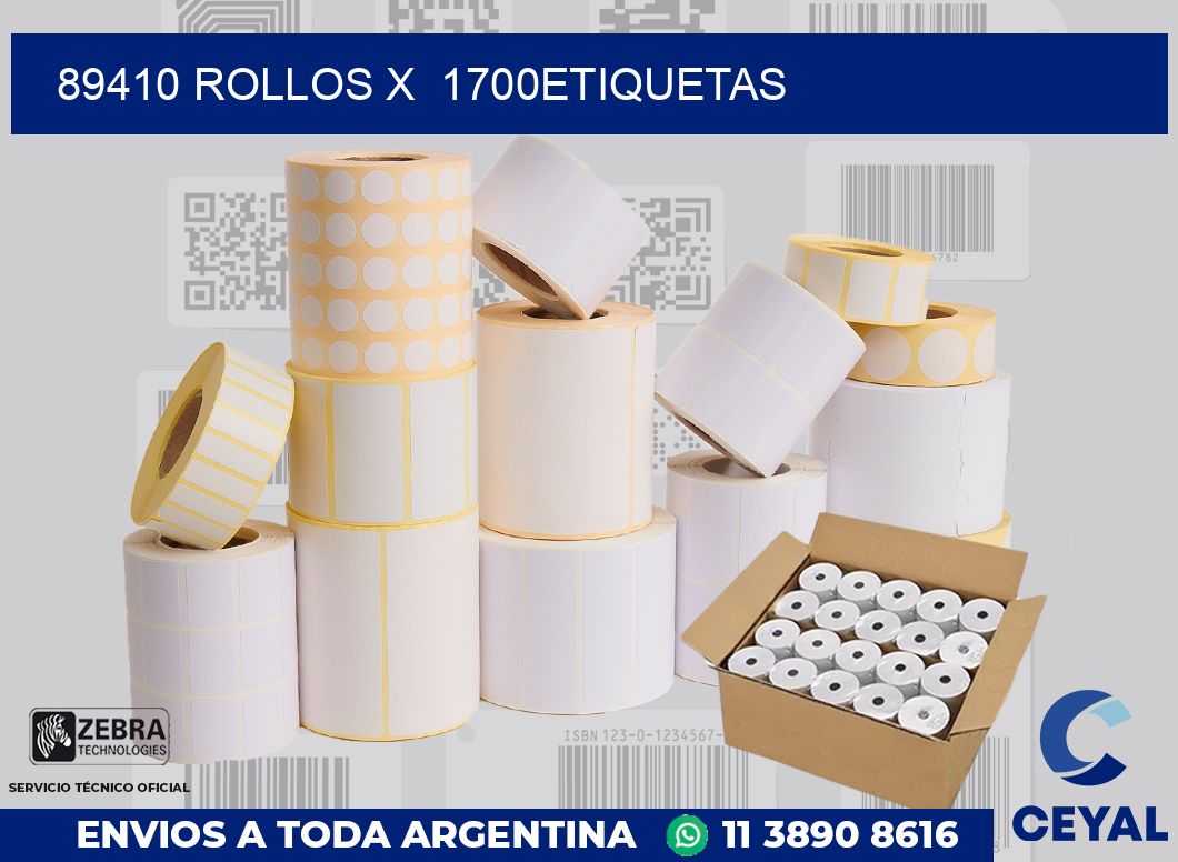 89410 Rollos x  1700etiquetas