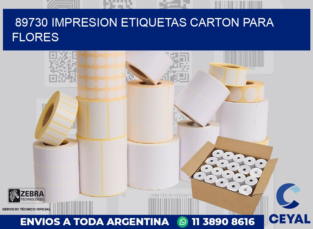 89730 IMPRESION ETIQUETAS CARTON PARA FLORES
