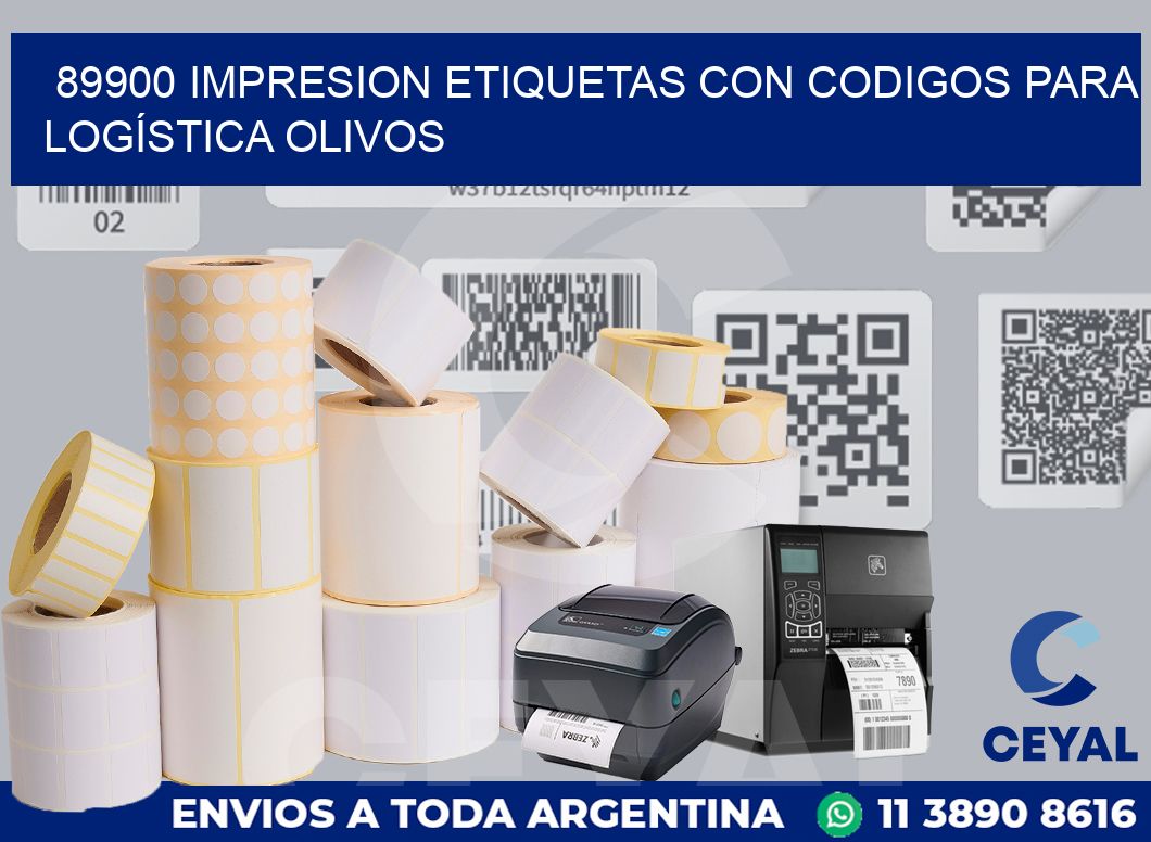 89900 IMPRESION ETIQUETAS CON CODIGOS PARA LOGÍSTICA OLIVOS