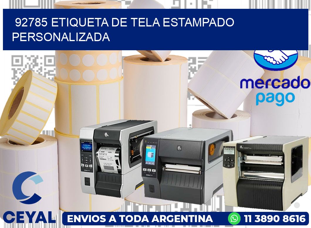 92785 ETIQUETA DE TELA ESTAMPADO PERSONALIZADA