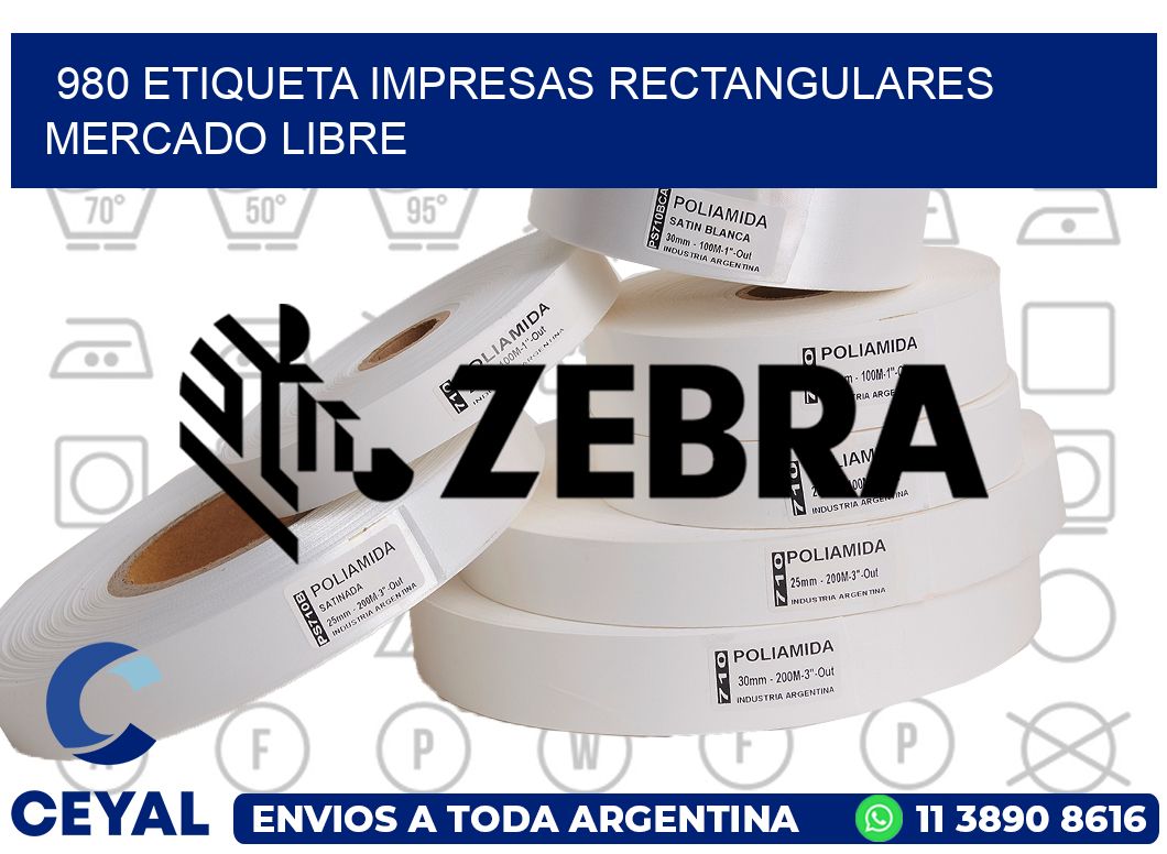 980 ETIQUETA IMPRESAS RECTANGULARES MERCADO LIBRE