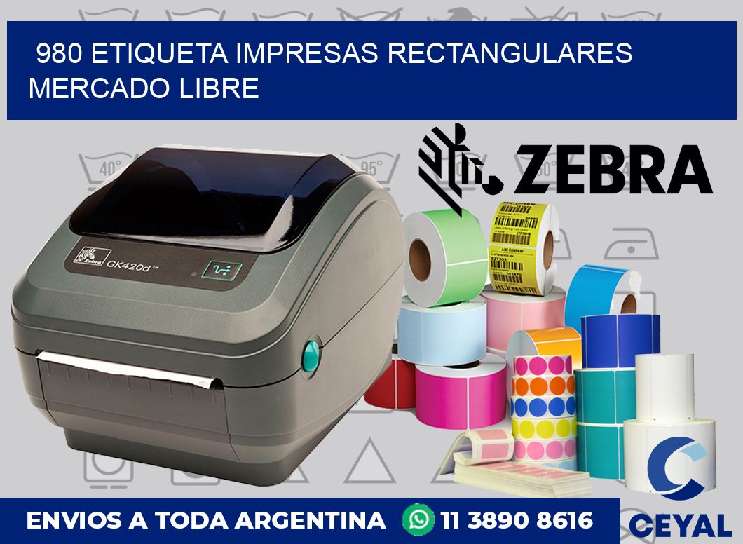 980 ETIQUETA IMPRESAS RECTANGULARES MERCADO LIBRE