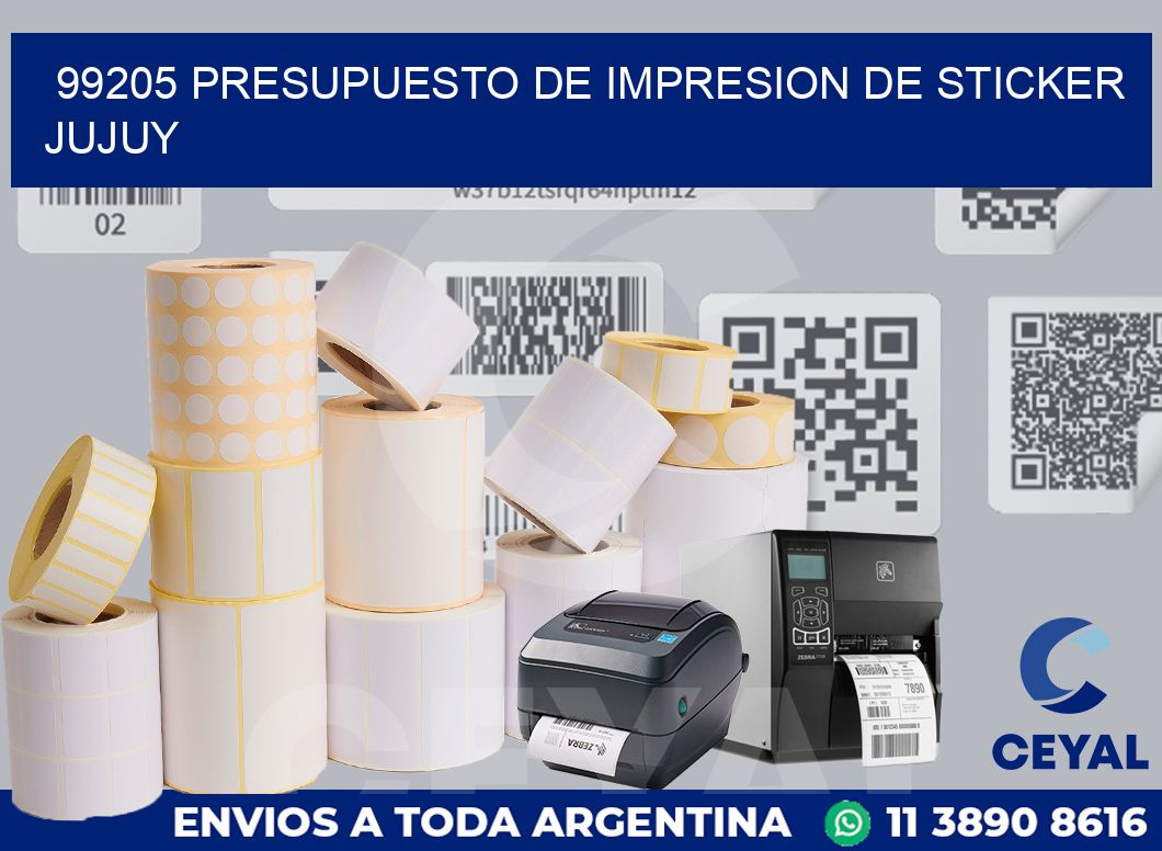 99205 PRESUPUESTO DE IMPRESION DE STICKER JUJUY