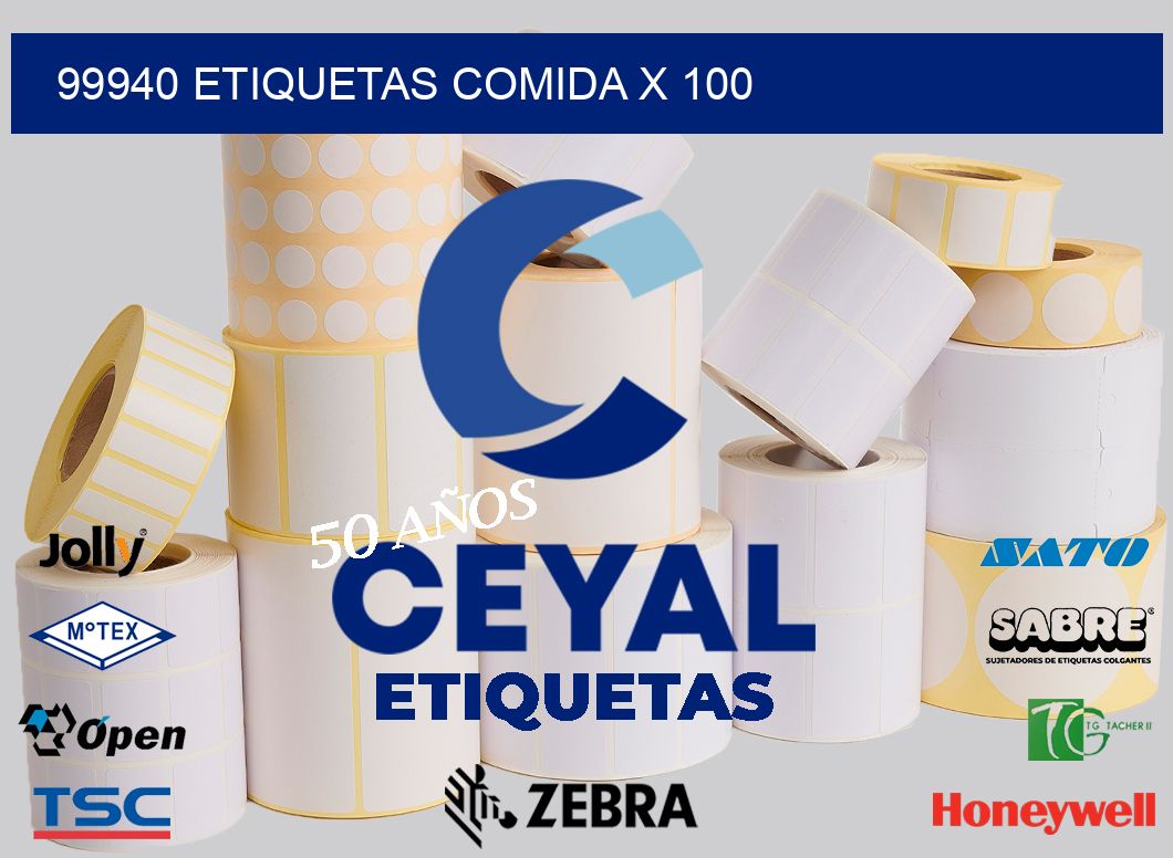 99940 etiquetas comida x 100