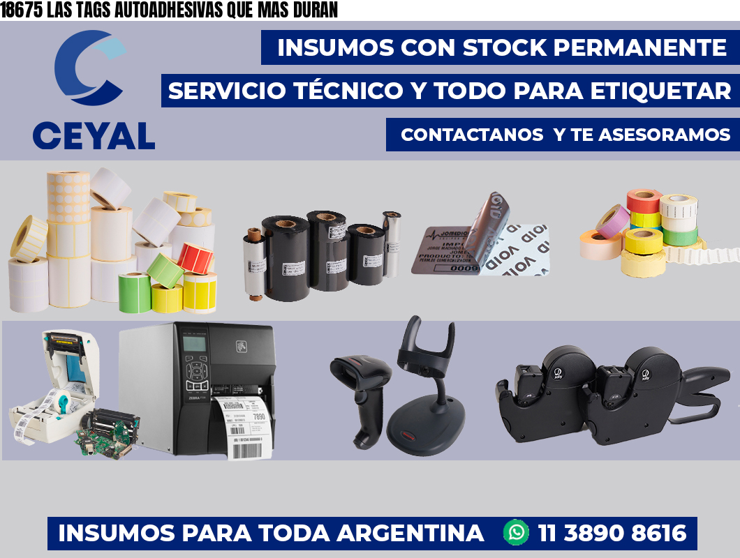 18675 LAS TAGS AUTOADHESIVAS QUE MAS DURAN