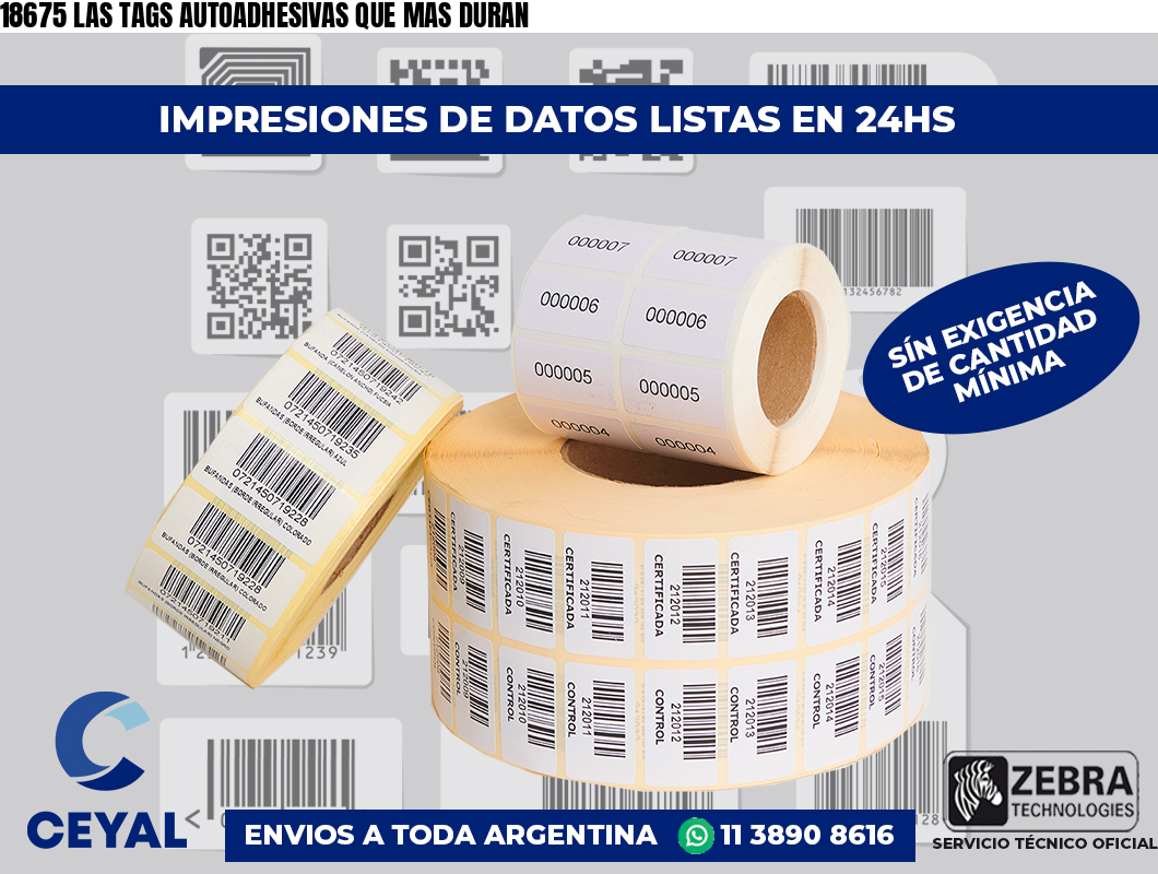 18675 LAS TAGS AUTOADHESIVAS QUE MAS DURAN