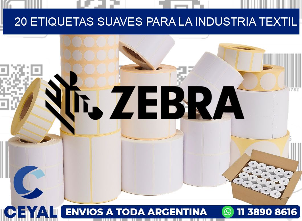 20 ETIQUETAS SUAVES PARA LA INDUSTRIA TEXTIL