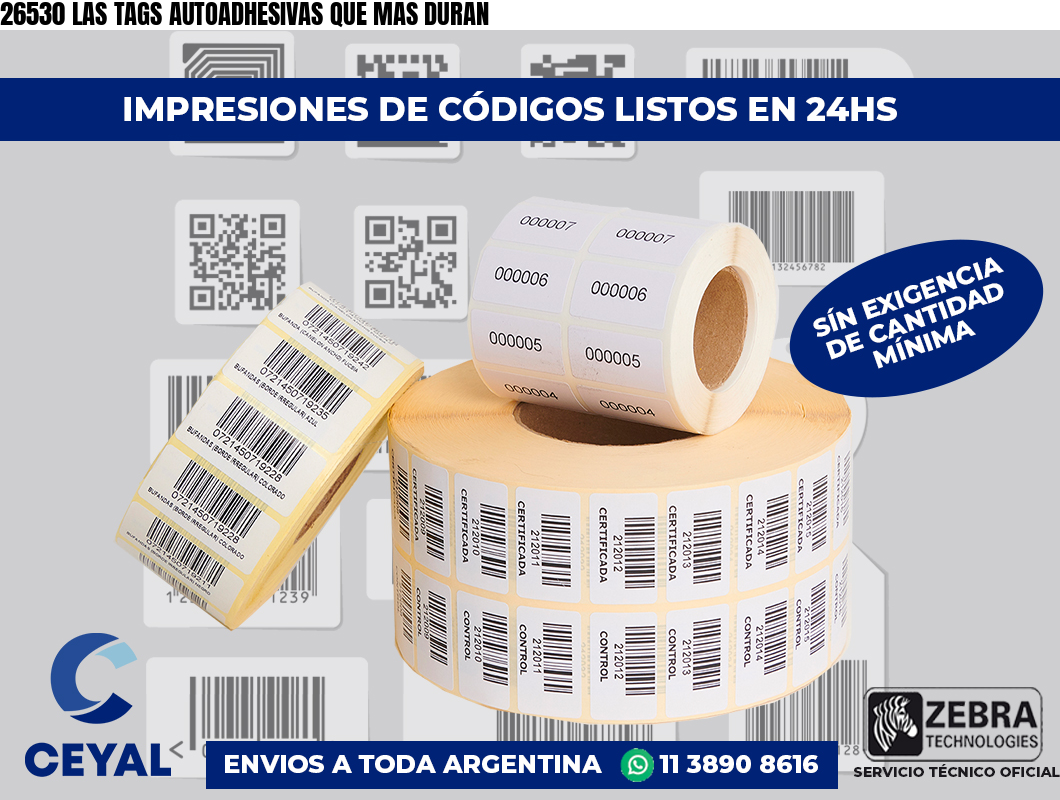 26530 LAS TAGS AUTOADHESIVAS QUE MAS DURAN