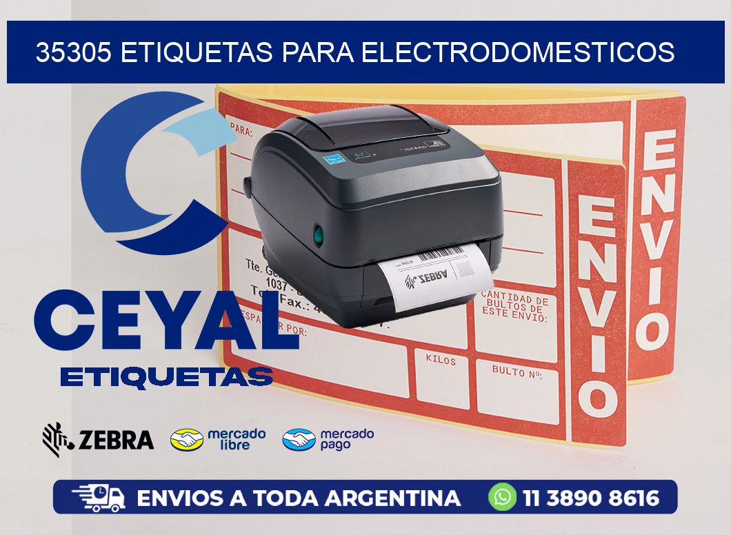 35305 etiquetas para electrodomesticos