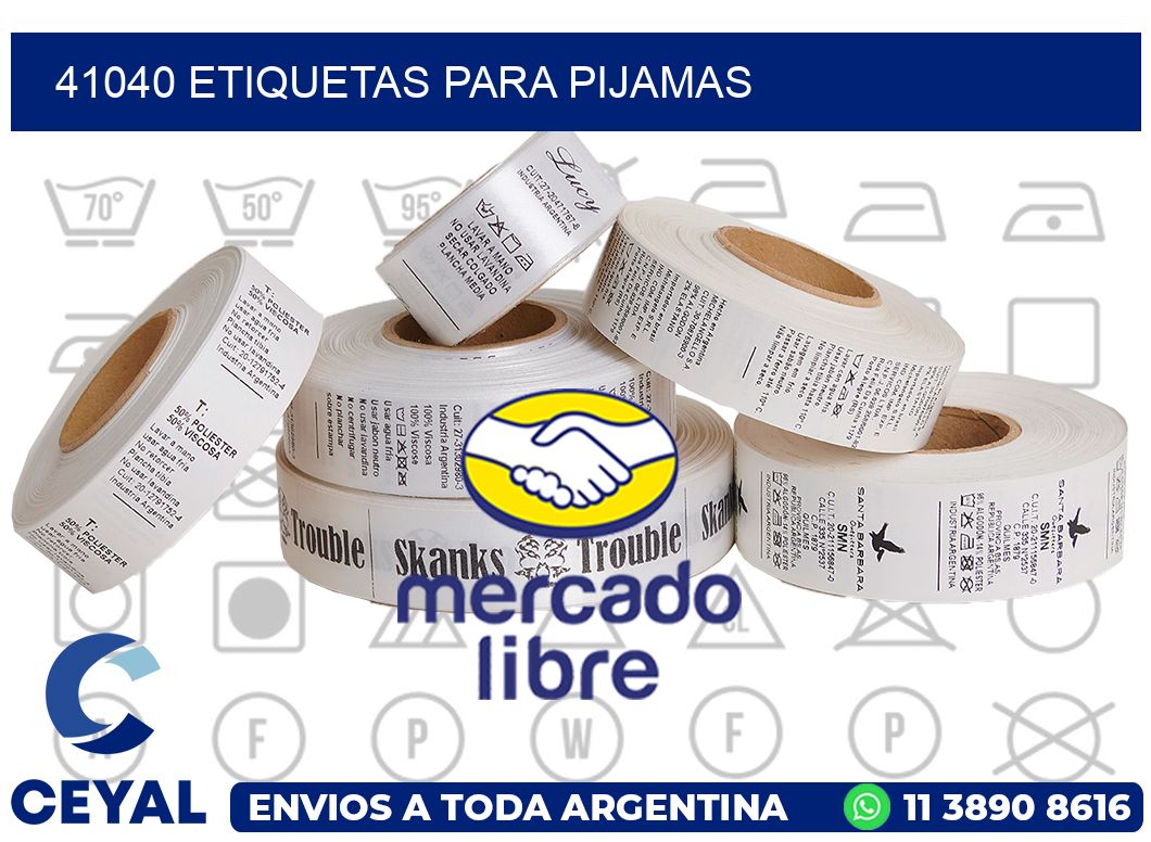 41040 ETIQUETAS PARA PIJAMAS