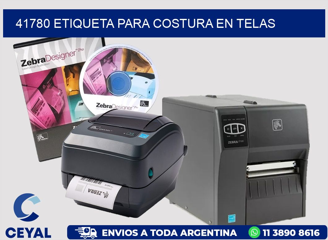 41780 ETIQUETA PARA COSTURA EN TELAS