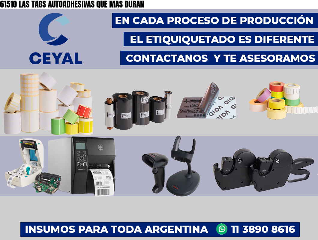 61510 LAS TAGS AUTOADHESIVAS QUE MAS DURAN
