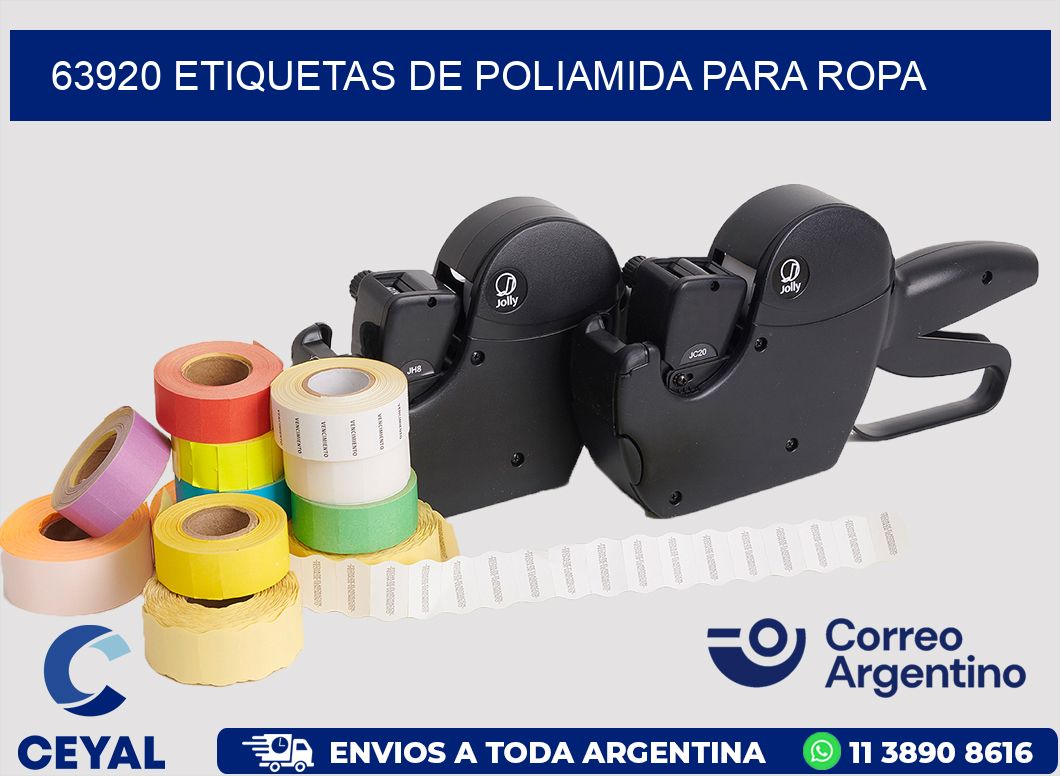 63920 ETIQUETAS DE POLIAMIDA PARA ROPA