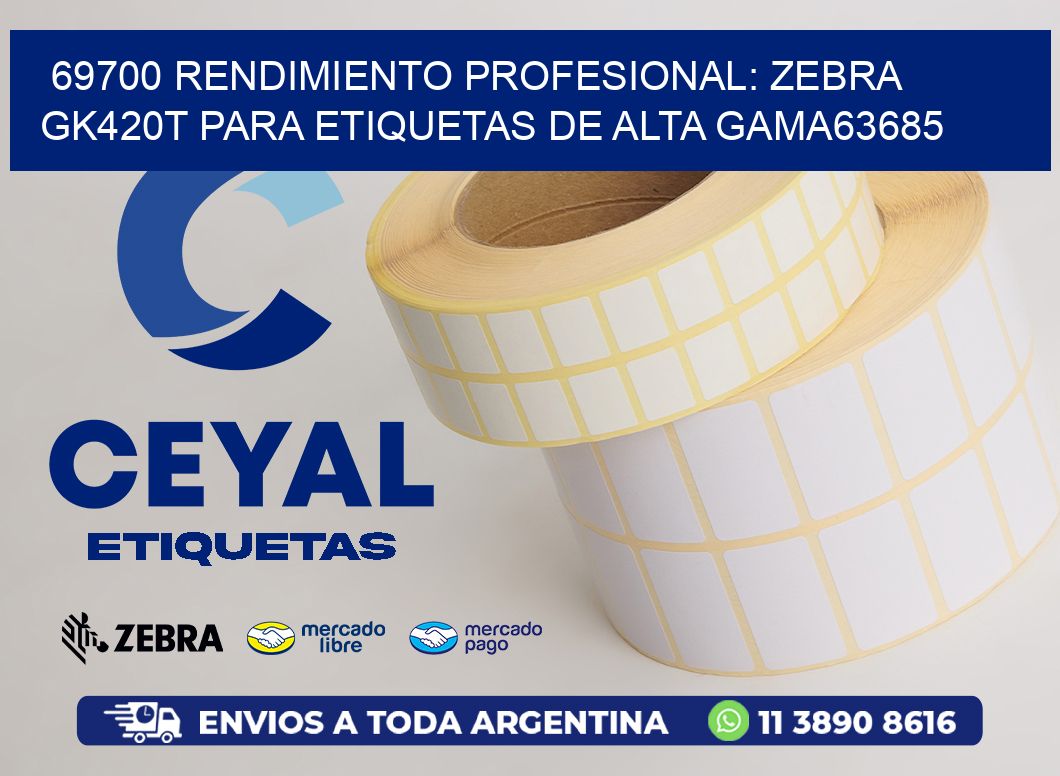 69700 Rendimiento Profesional: Zebra GK420T para Etiquetas de Alta Gama63685