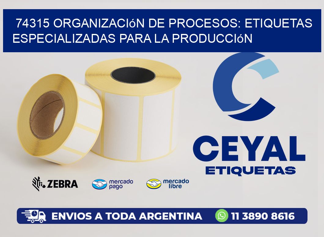 74315 Organización de Procesos: Etiquetas Especializadas para la Producción