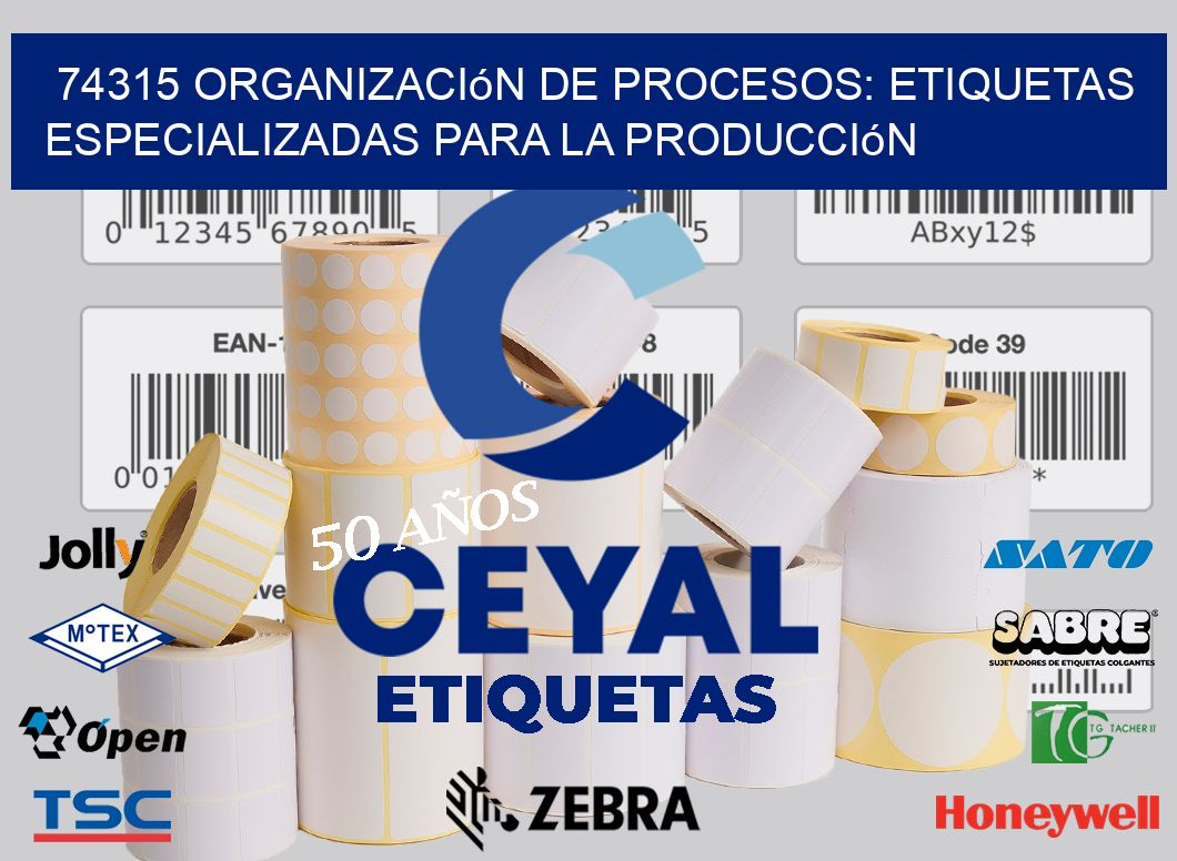 74315 Organización de Procesos: Etiquetas Especializadas para la Producción