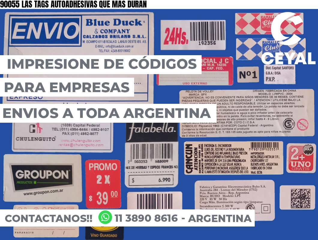 90055 LAS TAGS AUTOADHESIVAS QUE MAS DURAN