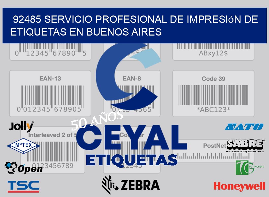 92485 Servicio Profesional de Impresión de Etiquetas en Buenos Aires