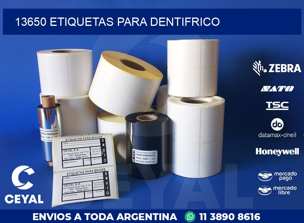 13650 ETIQUETAS PARA DENTIFRICO