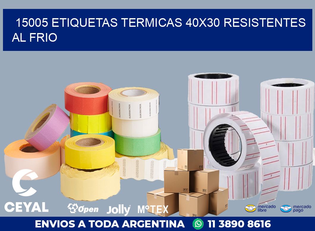 15005 ETIQUETAS TERMICAS 40X30 RESISTENTES AL FRIO