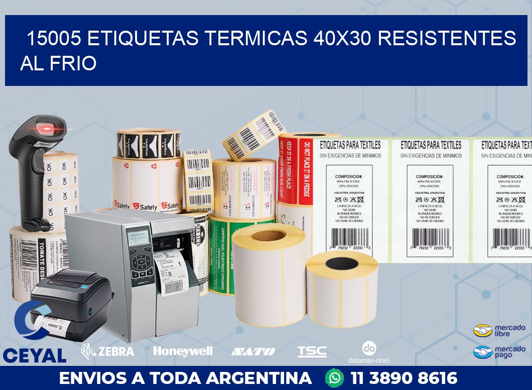 15005 ETIQUETAS TERMICAS 40X30 RESISTENTES AL FRIO