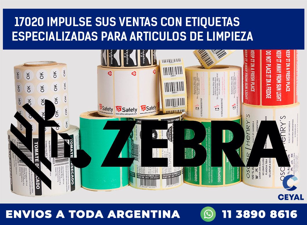 17020 IMPULSE SUS VENTAS CON ETIQUETAS ESPECIALIZADAS PARA ARTICULOS DE LIMPIEZA