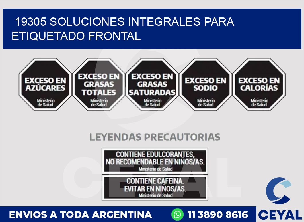 19305 SOLUCIONES INTEGRALES PARA ETIQUETADO FRONTAL