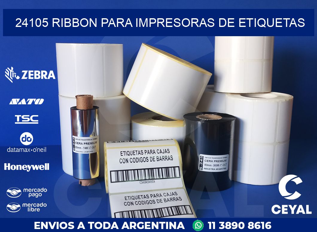 24105 RIBBON PARA IMPRESORAS DE ETIQUETAS