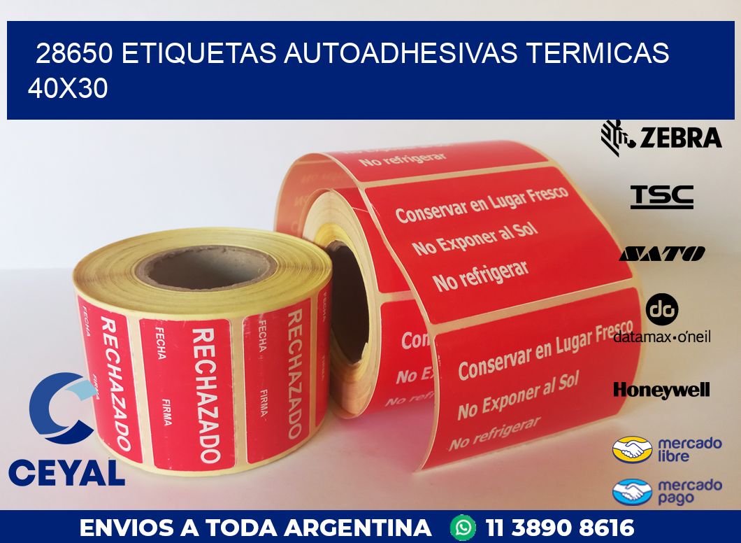 28650 ETIQUETAS AUTOADHESIVAS TERMICAS 40X30