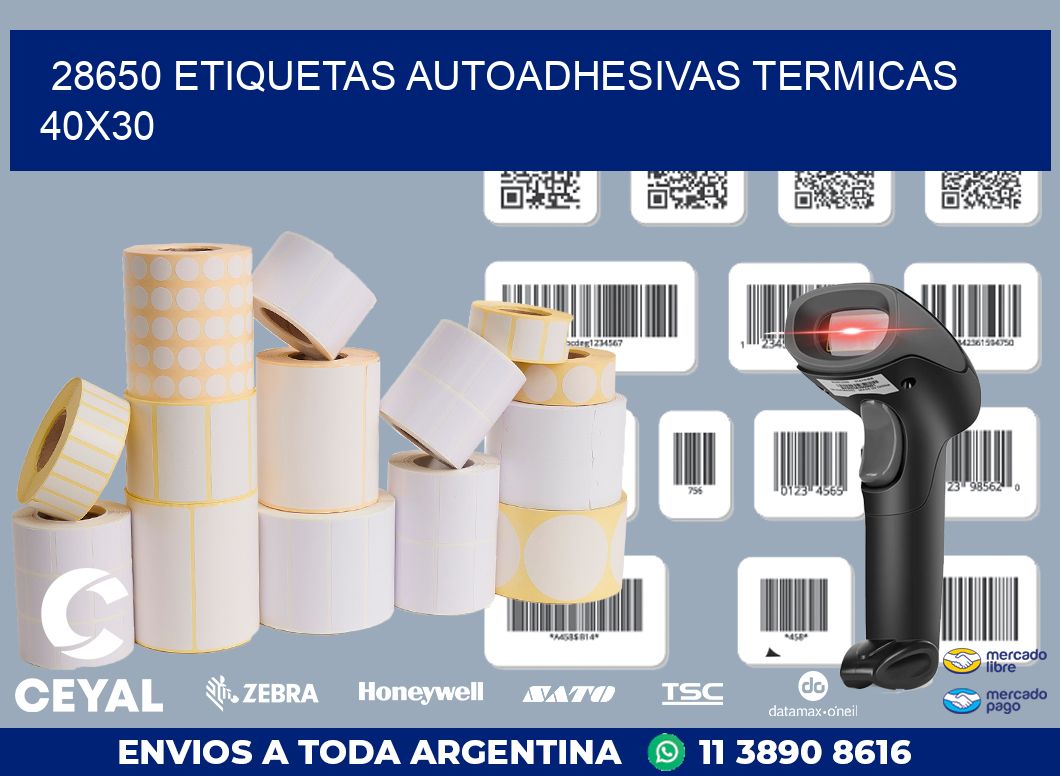 28650 ETIQUETAS AUTOADHESIVAS TERMICAS 40X30