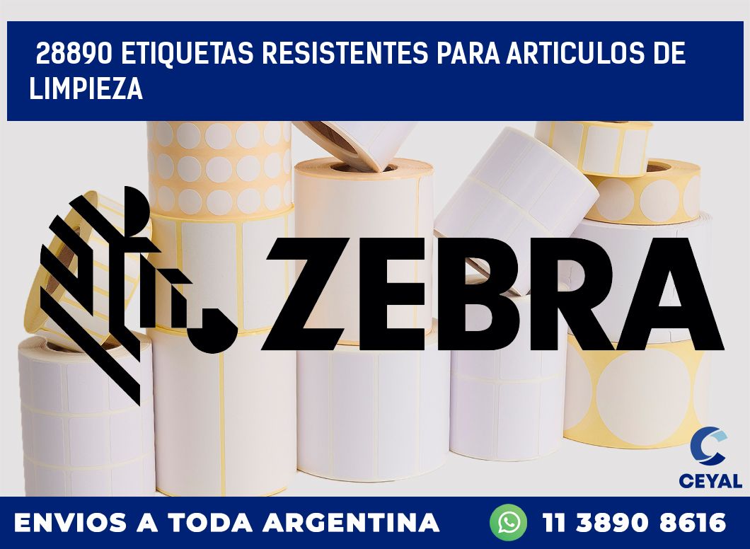 28890 ETIQUETAS RESISTENTES PARA ARTICULOS DE LIMPIEZA
