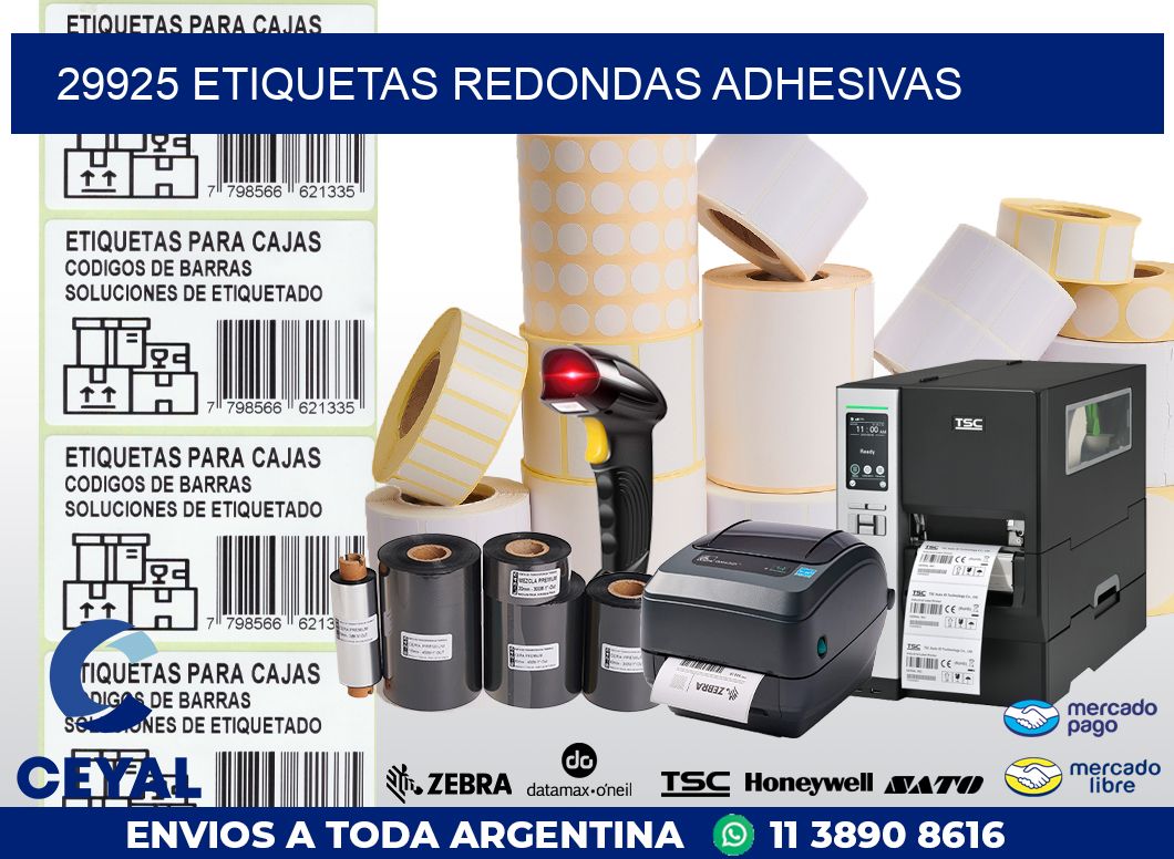 29925 ETIQUETAS REDONDAS ADHESIVAS