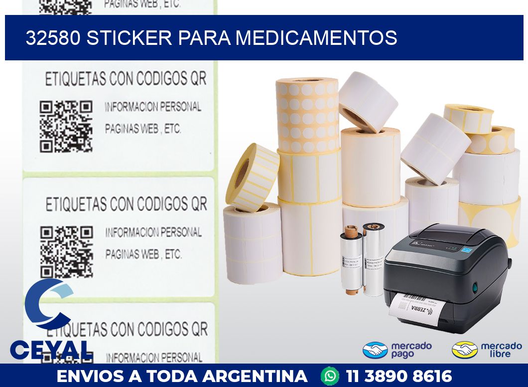 32580 STICKER PARA MEDICAMENTOS