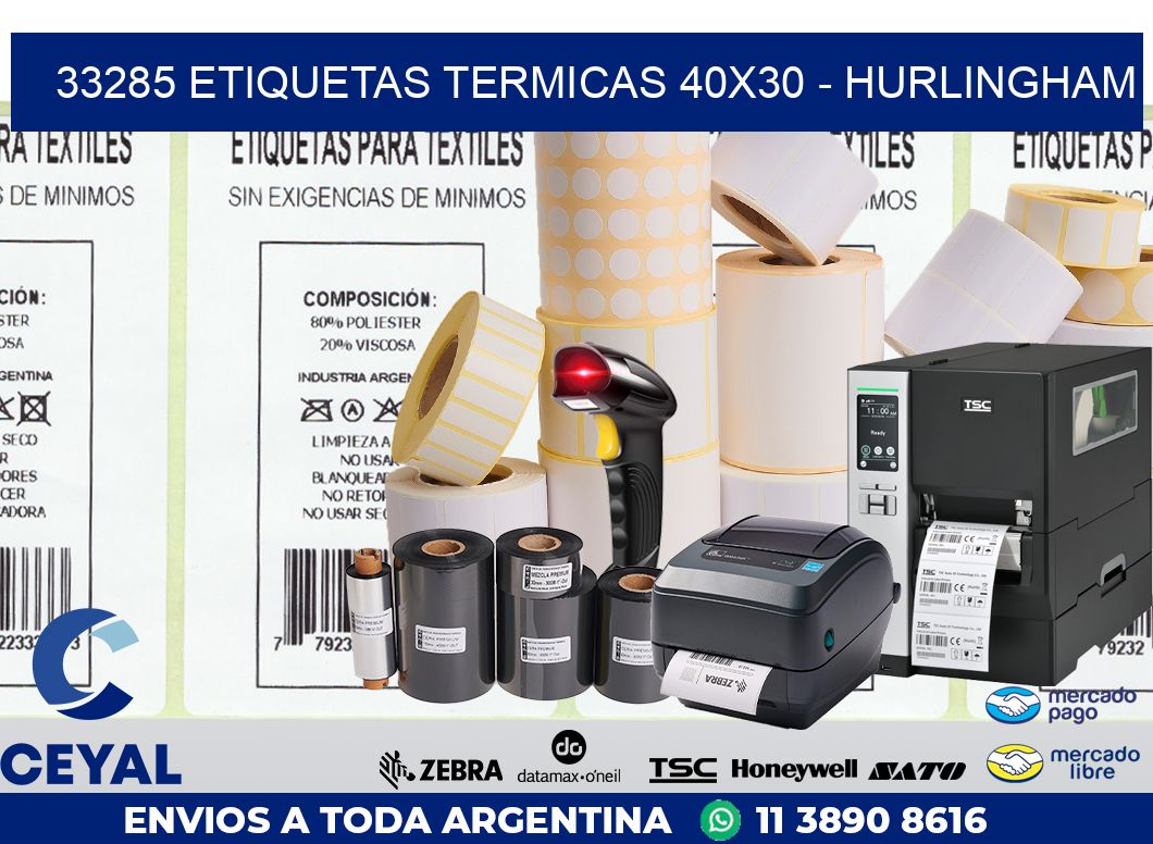 33285 ETIQUETAS TERMICAS 40X30 – HURLINGHAM