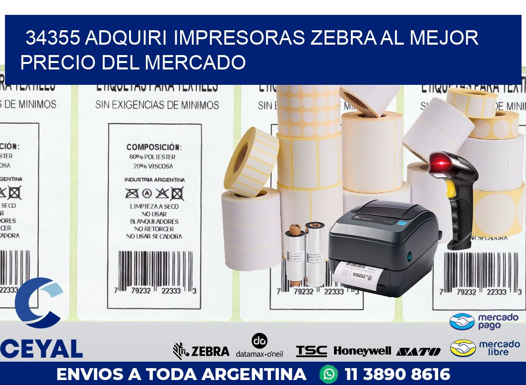 34355 ADQUIRI IMPRESORAS ZEBRA AL MEJOR PRECIO DEL MERCADO