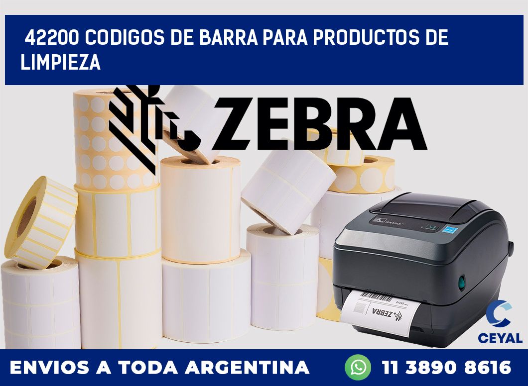 42200 CODIGOS DE BARRA PARA PRODUCTOS DE LIMPIEZA