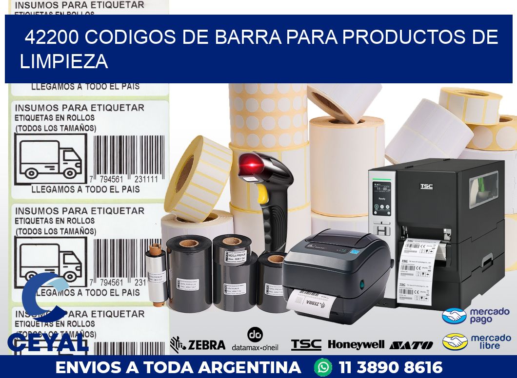 42200 CODIGOS DE BARRA PARA PRODUCTOS DE LIMPIEZA