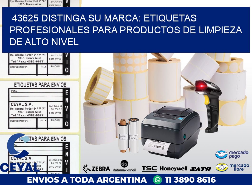 43625 DISTINGA SU MARCA: ETIQUETAS PROFESIONALES PARA PRODUCTOS DE LIMPIEZA DE ALTO NIVEL