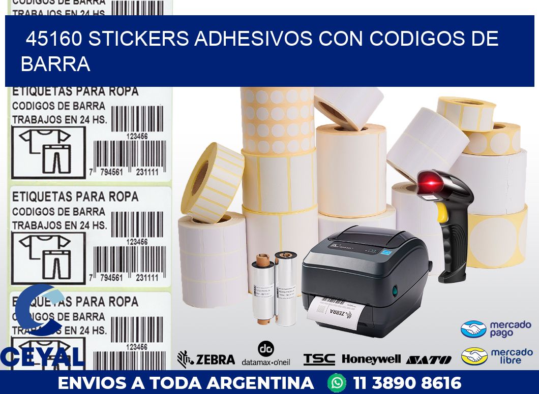 45160 STICKERS ADHESIVOS CON CODIGOS DE BARRA