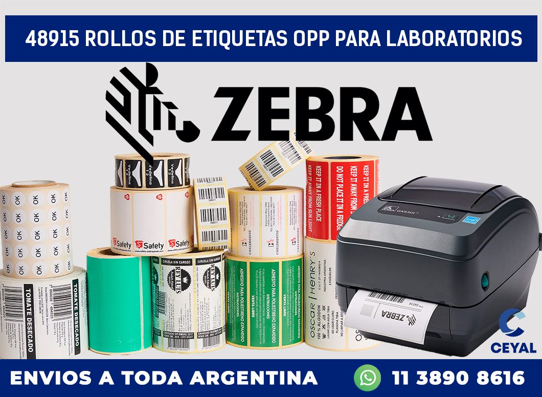 48915 ROLLOS DE ETIQUETAS OPP PARA LABORATORIOS