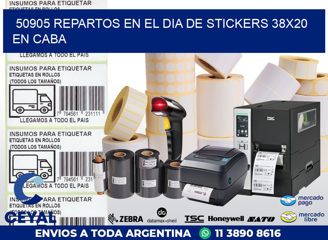 50905 REPARTOS EN EL DIA DE STICKERS 38X20 EN CABA