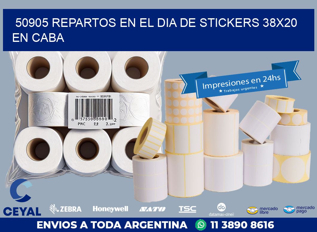 50905 REPARTOS EN EL DIA DE STICKERS 38X20 EN CABA