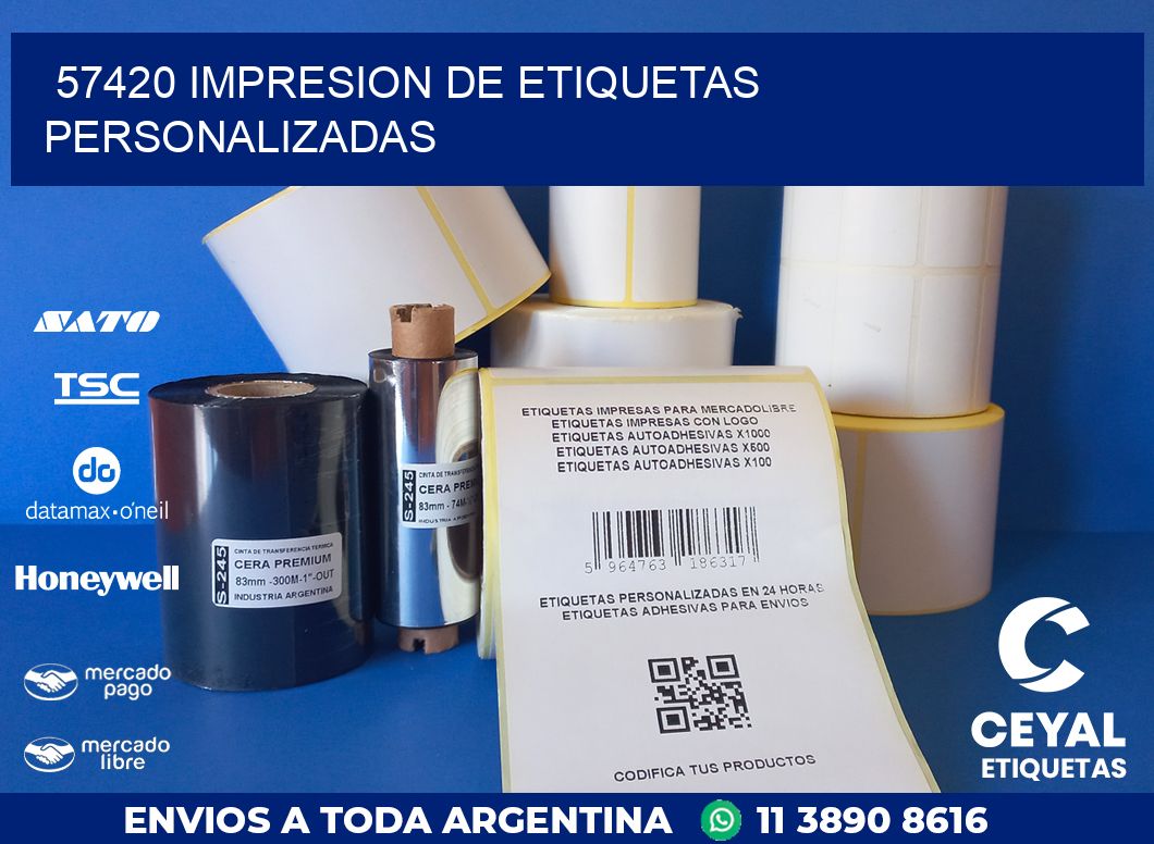 57420 IMPRESION DE ETIQUETAS PERSONALIZADAS