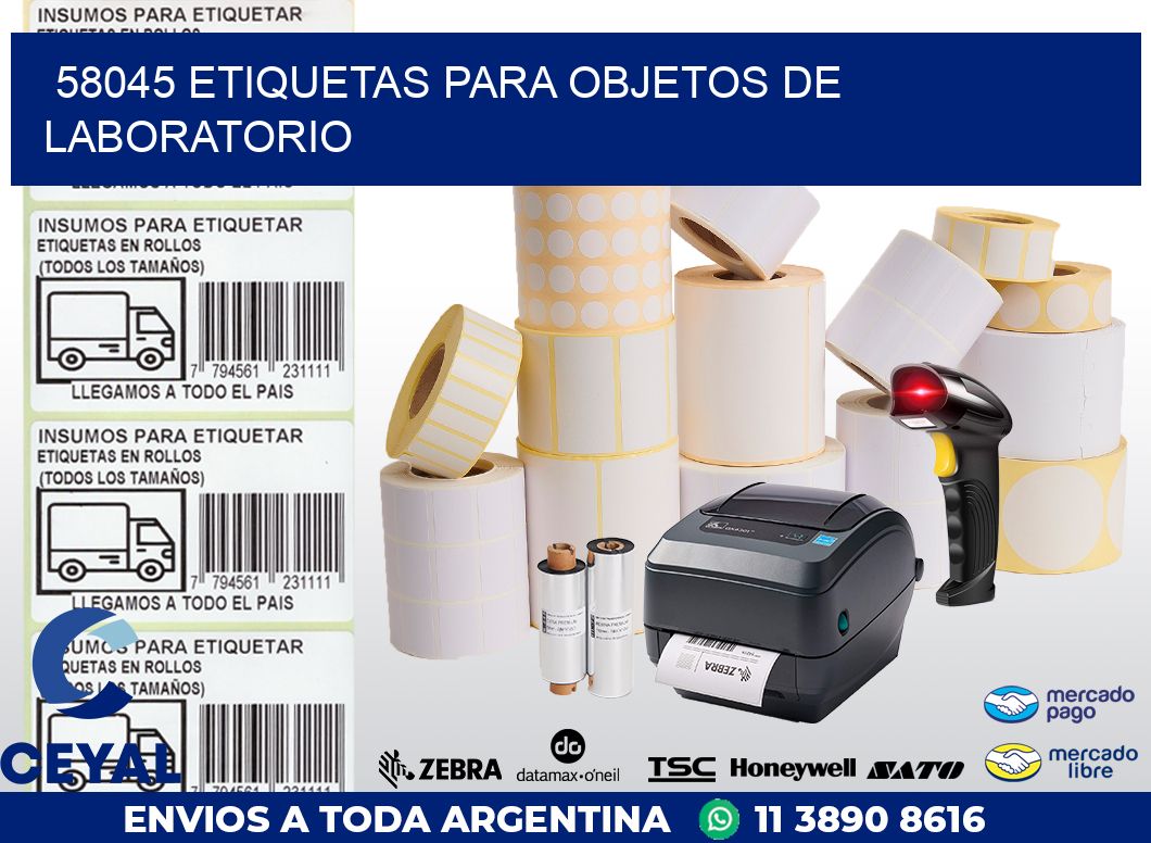 58045 ETIQUETAS PARA OBJETOS DE LABORATORIO