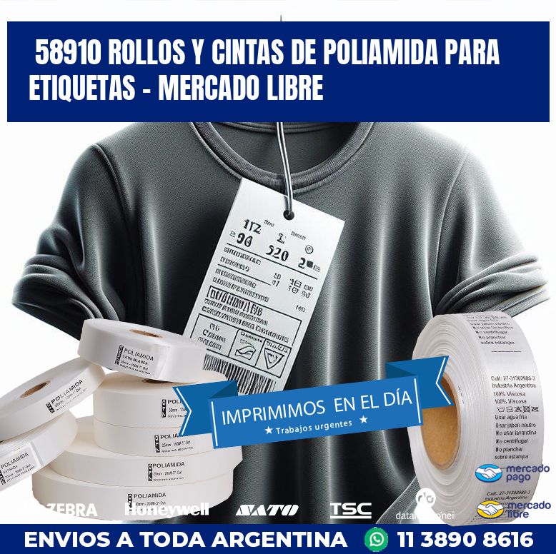 58910 ROLLOS Y CINTAS DE POLIAMIDA PARA ETIQUETAS – MERCADO LIBRE