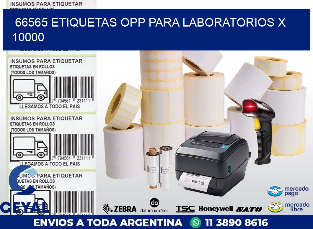 66565 ETIQUETAS OPP PARA LABORATORIOS X 10000