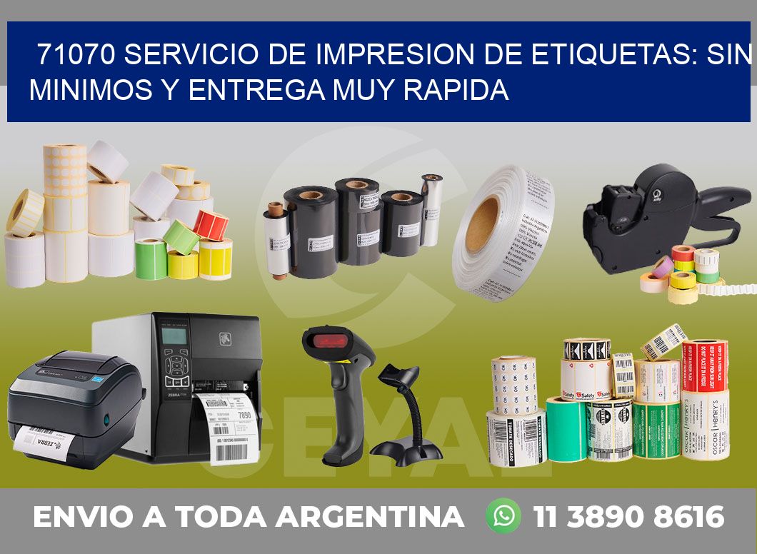 71070 SERVICIO DE IMPRESION DE ETIQUETAS: SIN MINIMOS Y ENTREGA MUY RAPIDA