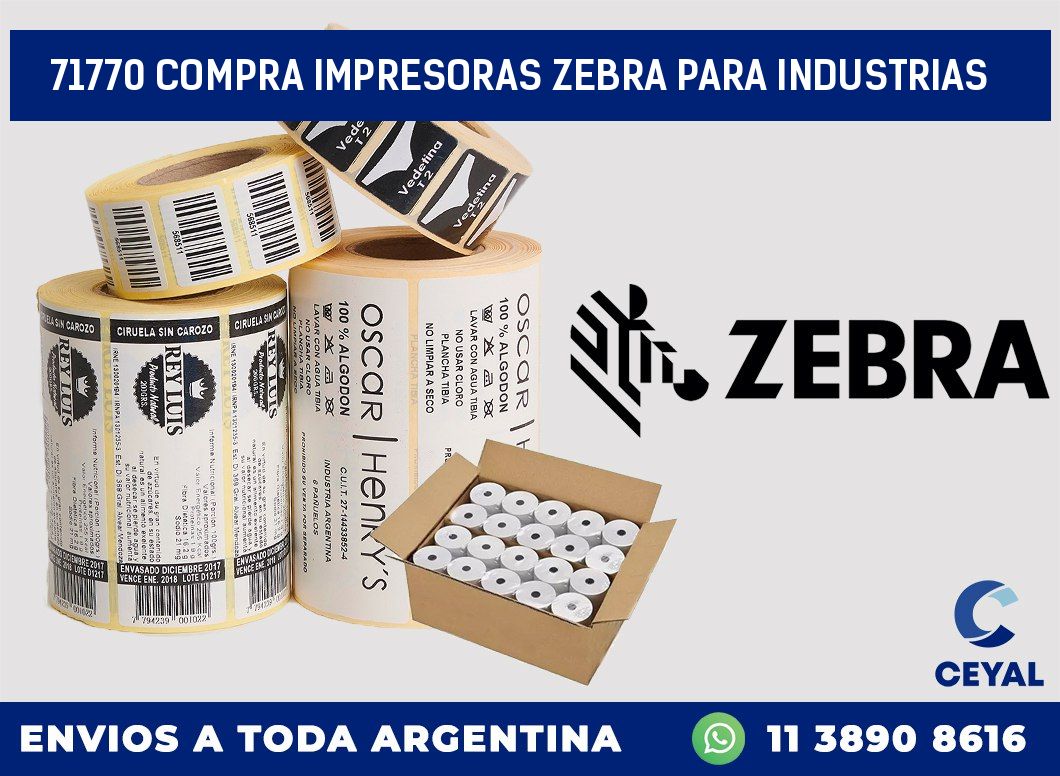 71770 COMPRA IMPRESORAS ZEBRA PARA INDUSTRIAS
